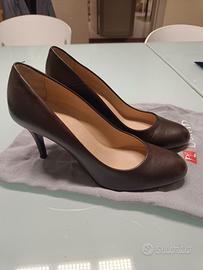 Scarpe décolleté 37 ditta Ballin, marroni in pelle