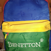 Zaino Benetton Multicolor Anni 80 Vintage da colle