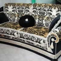 Divano Classico Curvo velluto cotone con swarovski