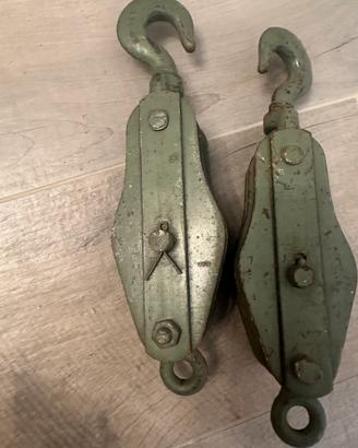 Coppia di carucole Vintage