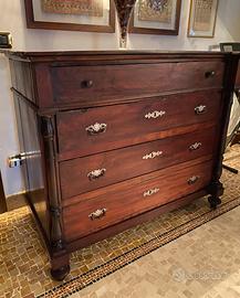 Cassettiera antica fine XIX secolo, tardo neoclass