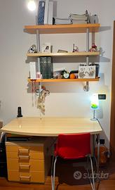 Scrivania e libreria