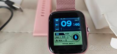orologio smart watch nuovo con cinturino ricambio