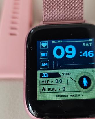 orologio smart watch nuovo con cinturino ricambio