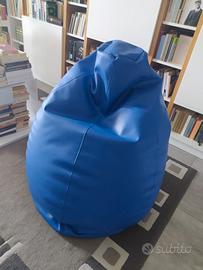 Pouf blu elettrico