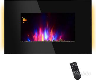 Camino Elettrico da Parete 1000/2000W LED 90x56cm