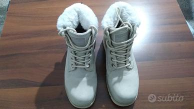 SCARPE WAMPUM con PELLICCIOTTO BIANCO numero 37