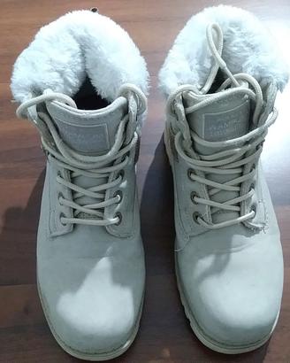 SCARPE WAMPUM con PELLICCIOTTO BIANCO numero 37