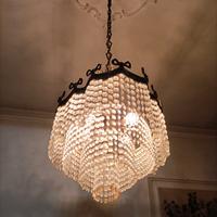 Lampadario ovale in Strass Swarovski. Dec. Argento