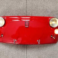 portachiavi da parete Fiat 500 rosso in metallo 