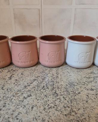 Set 5 ciotoline/vasetti in ceramica artigianale 
