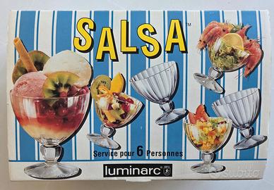 Set di 6 coppette vintage "Luminarc Salsa" per gel