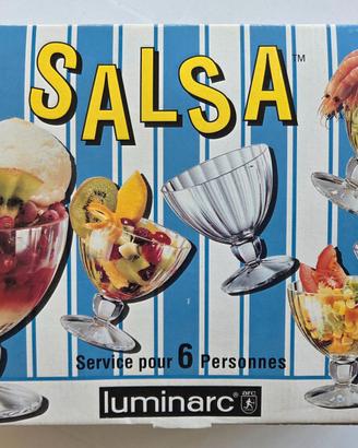 Set di 6 coppette vintage "Luminarc Salsa" per gel