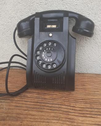 Telefono bachelite a disco da parete