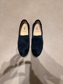 Mocassino camoscio blu Nero Giardini