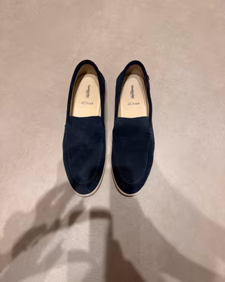 Mocassino camoscio blu Nero Giardini
