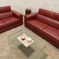 2 Divani Doimo salotti in pelle bordeaux perfetti