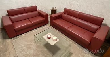 2 Divani Doimo salotti in pelle bordeaux perfetti