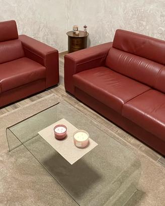 2 Divani Doimo salotti in pelle bordeaux perfetti