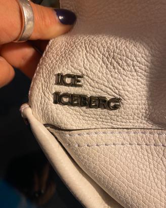 Borsa in pelle bianca Iceberg