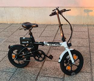 Bici elettrica pieghevole HITWAY+SECONDA BATTERIA