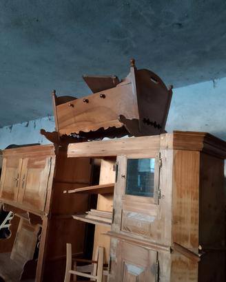 culle vecchie in legno 