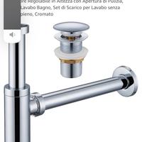 Sifone a vista cromato inox