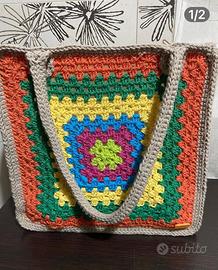 Borsa uncinetto granny