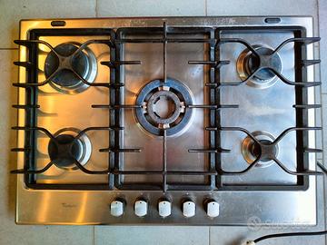 piano cottura whirlpool 75 cm 5 fuochi