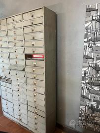 Schedario Ufficio anni '50 in legno verniciato