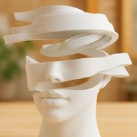 Busto astratto stampato 3d
