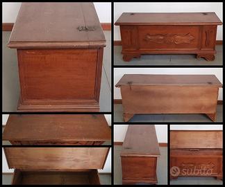 PANCA in LEGNO c/VANO CONTENITORE VINTAGE
