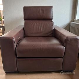 Poltrona reclinabile in pelle