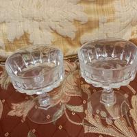 2 calici in cristalli vintage per champagne