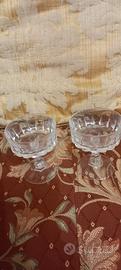 2 calici in cristalli vintage per champagne