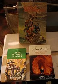 Set tre libri Jules Verne 