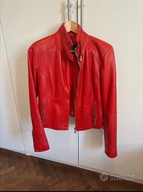 Giacca Vera Pelle Donna Rossa 42