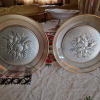 Coppia di piatti bassorilievo Acca