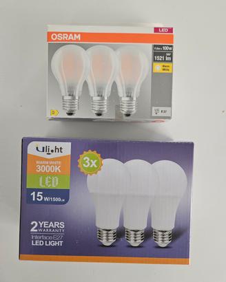 6 LAMPADINE LED E27 OSRAM E Ulight NUOVE