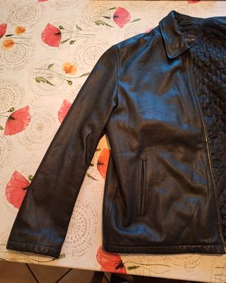 Giubbino in pelle nero xxl