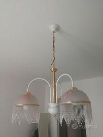 Lampadario e coppia abat-jour