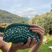 Clutch turchese perle