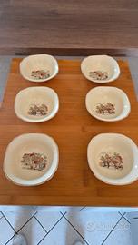 ciotoline  in ceramica inglese anni 50