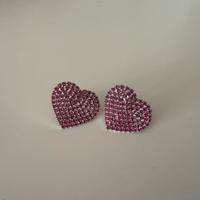 Orecchini cuore Swarowski rosa