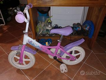 bici rosa e viola da bambine 3-5 anni