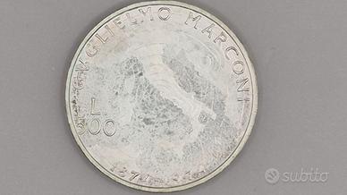 MONETA COMMEMORATIVA  500 LIRE MARCONI IN  ARGENTO