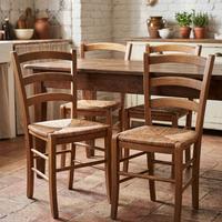Set 4 sedie IKEA in legno e paglia