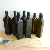Bottiglie vetro scuro per olio d'oliva