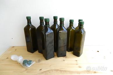 Bottiglie vetro scuro per olio d'oliva