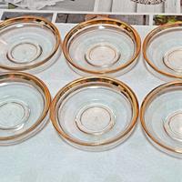 Set di 6 piattini da macedonia in vetro 